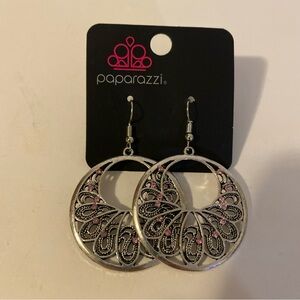 Paparazzi Fancy That Pink Earrings NEW